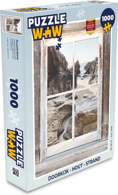 Puzzel Doorkijk - Hout - Strand - Legpuzzel - Puzzel 1000 stukjes volwassenen