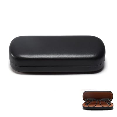 Brillenkoker - PU Leren Brillenkoker - Hard Case Brillenkoker - Brillendoos - Brillenetui - Zonnebril Hoes - Brillenhoesje - Zonnebrillen Etui - Zonnebrilhouder - Harde Brillenkoke - Zwart