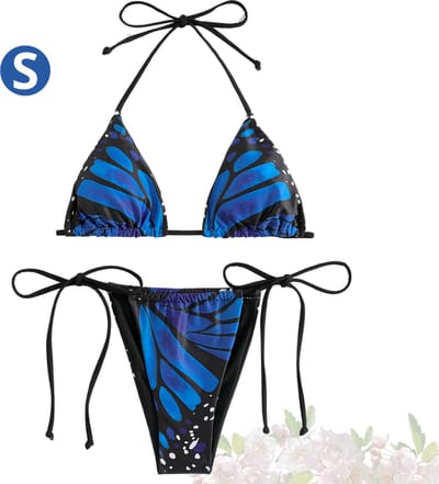 Bovista Bikini Dames - Meisjes Bikini - Badpak - Push Up - Vrouwen Badkleding - Zwemmen - Sexy Set - Top & Broekje - Blauw - Maat S