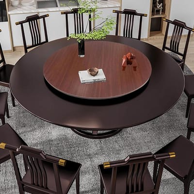 Houten Lazy Susan - Draaitafel Serveerplank - Tafel Decoratie - Soepele Rotatie - 60cm - A