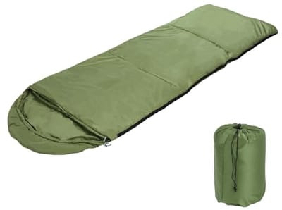 Slaapzak - Dekenslaapzak Kampeerslaapzak - Kamperen en Outdoor - Waterafstotend Polyester - 210 x 75 cm - Groen