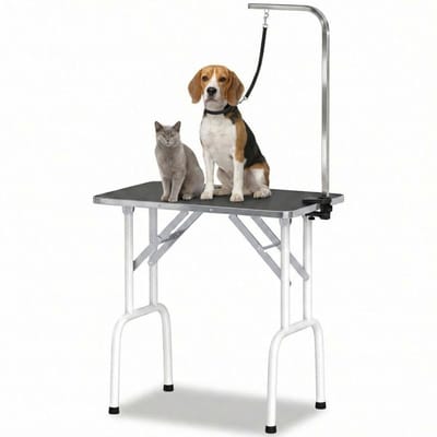 Zenzee® Trimtafel - Trimtafel voor honden en katten - Hondentrimtafel - Dubbele aanlijnoptie - 80Kg draagvermogen - Werkblad 81 x 49cm