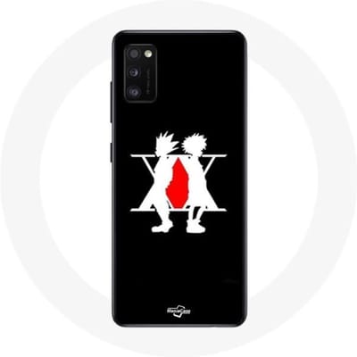 Coque Samsung Galaxy A41 Hunter x Hunter Manga Logo Fond Noir
