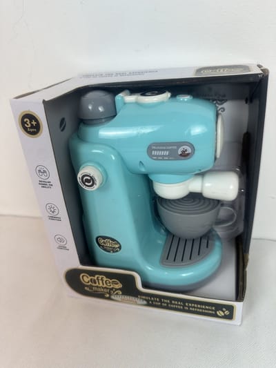 Koffieapparaat voor Kinderen – Pretend Play Keuken Speelgoed – Kinder Nep Koffie Machine met Licht en Geluid – Houten en Plastic Speelkeuken – Pretend Play Coffee Maker – Cadeau 3 4 5 6 Jaar – Keukenspeelgoed”