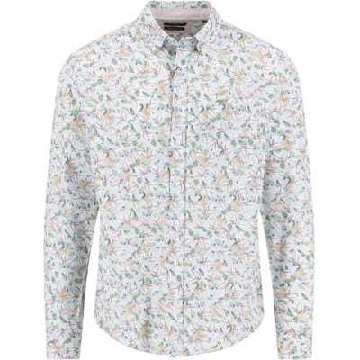 Fynch-Hatton Overhemd Premium Flower Pattern Button-Down Magnolia / male