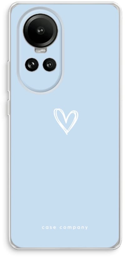 Case Company® - Hoesje geschikt voor Oppo Reno 10 hoesje - Klein Hart Blauw - Soft Cover Telefoonhoesje - Bescherming aan alle Kanten en Schermrand