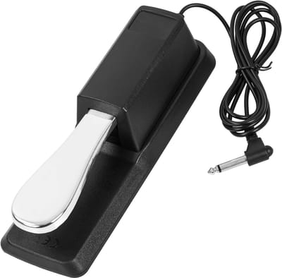 Duurzaam E-Piano Pedal voor Universele Toetsenborden, Geschikt voor Digitale Piano's en MIDI Keyboards met Polariteitsschakelaar