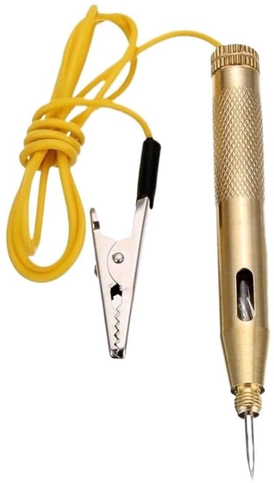 Spanningsmeter Set - Tester Lamp - Autodiagnostiek - Geïntegreerde Clip - 10 Stuks - Goud