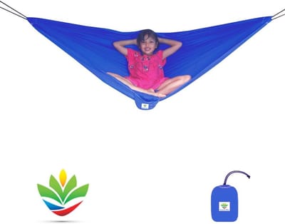 Kinderhangmat - Peuterhangmat Tienershangmat - Ontspannen Buiten - Inclusief Klimtouw - 190 x 125 cm - Blauw