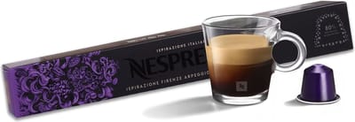 Koffie met smaakcapsules Koffiecapsule Decaffeinato Firenze Arpeggio Ispirazione NESPRESSO