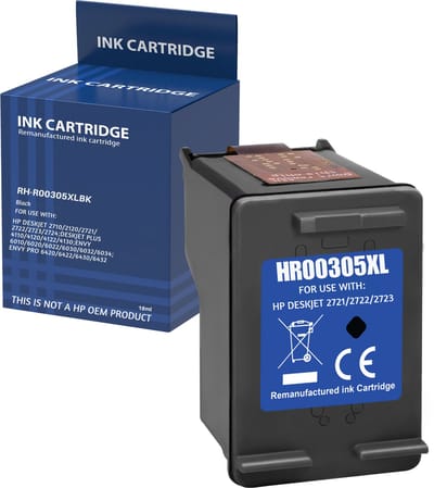 Inktcartridge geschikt voor HP 305XL zwart compatibel HP DeskJet 2700 2710 2720 2755 2800 2821 4200 4230 DeskJet Plus 4100 4120 4130 4140 Envy 6010 6020 6030 6400 Envy Pro 6400 6420 6455
