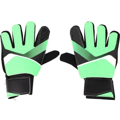 Gants de Gardien de But pour Enfants Gants de Doigts de Football en Latex Antidérapant S vert