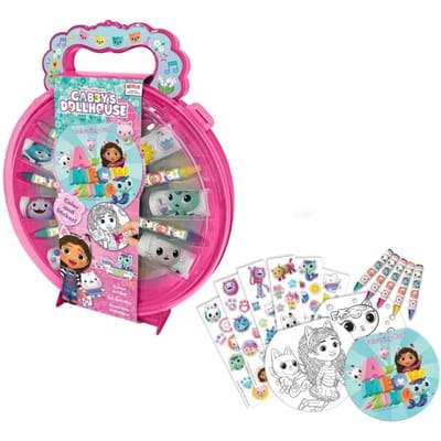 Gabby`s Dollhouse Kleurkoffer - Hobby - Met kleurtjes, stickers en kleurboek