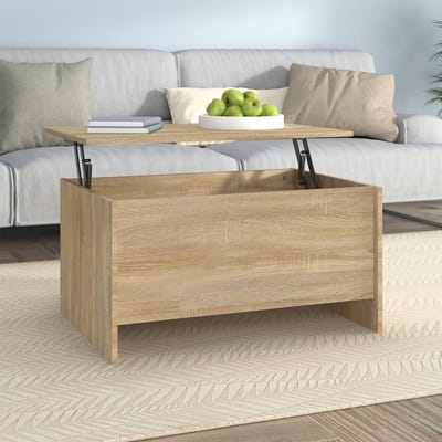 vidaXL - Salontafel - 80x55,5x41,5 - cm - bewerkt - hout - sonoma - eikenkleurig