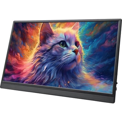 15,6 inch draagbare monitor voor laptop 1080P reismonitor met standaard en dubbele externe luidspreker