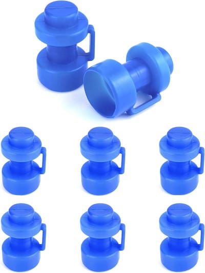 Trampoline eindkappen set van 8, Ø 25 mm, reserveonderdelen voor veiligheid net, blauw