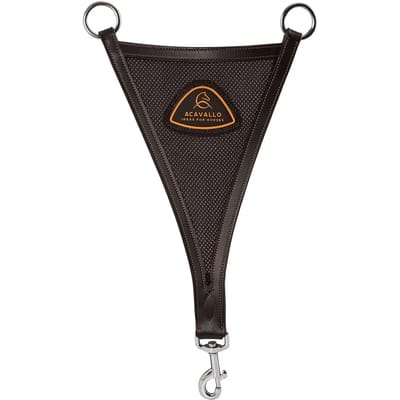 Martingale voor paard met leren bib en inzet van gaas Acavallo
