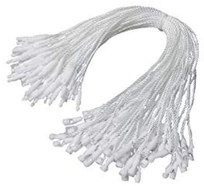 1000 stuks 7,5 inch nylon hangtag koord met kliksluiting voor prijskaartjes en labels
