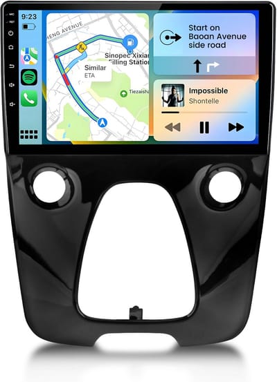 Hexinex 10.1" Autoradio Geschikt voor Peugeot 108/ Citroen C1/ Toyota Aygo- Draadloos CarPlay, Android Auto, multimediaspeler,Android15, GPS NAVI, WIFI, DSP, 4GB+64GB