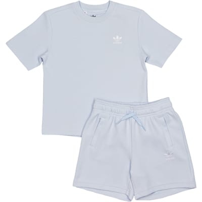 Adidas Waffle Trainingspakken Peuter - Blauw - Maat 117 - 122 CM - Katoen Jersey