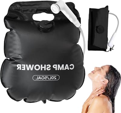 Draagbare Douche - Zonnedouche Tas - Outdoor Activiteiten - Zonne-energie Verwarming - 20 Liter - Zwart