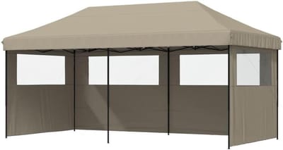 Partytent Opvouwbaar - Pop-up Paviljoen - Feestelijke Bijeenkomsten - Snelle Opbouw - 580 x 292 cm - Taupe