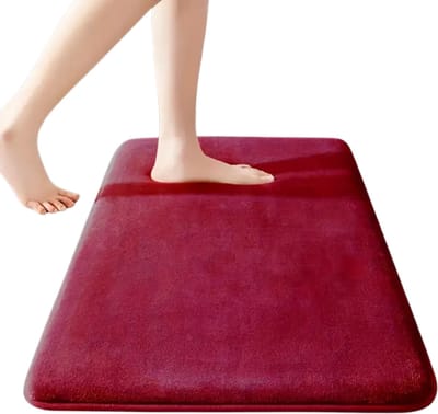 Bovista Sneldrogende Badmat - Douchemat - Antislip - Wc Mat - Toiletmat - Badkamermat - Bordeauxrood