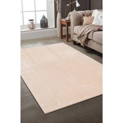 Relax Samba - Wasbaar Effen Vloerkleed - Uni Tapijt - Beige- 80x150 CM