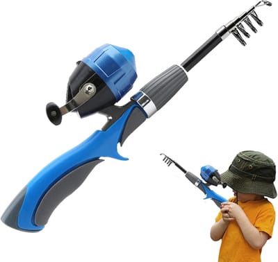 Vishengel Set - Telescopische Hengel - Buiten Ontdekken - Verstelbaar Spansysteem - 160 cm - Blauw