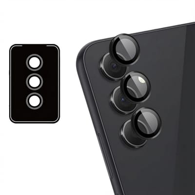 imoshion Camera Lens Protector - Geschikt voor Samsung Galaxy A55 (5G) - 2 Pack - Zwart