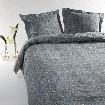 Papillon Olivier dekbedovertrek - Aqua - eenpersoons (140x200/220 cm + 1 sloop)