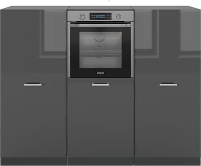 Vicco R-Line Keukenblok – 180 cm zonder werkblad Antraciet hoogglans/antraciet