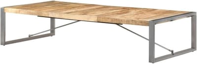 Massief houten salontafel - Woonkamertafel - Ontspannen in huis - Unieke houtnerf - 180 x 90 x 40 cm - Grijs