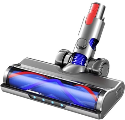 Vervangende kop Geschikt voor Dyson V7 V8 V10 V11 V15 V8 Slim stofzuigers, geschikt voor harde vloeren en laagpolige tapijten, met LED-koplamp, V-vormig borstelontwerp en rubberen wielen