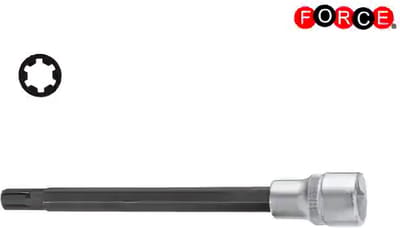 FORCE 1/2" Ribe bit dopsleutel 140 mm lang M10 (cilinderkopschroeven VAG) 34914010V