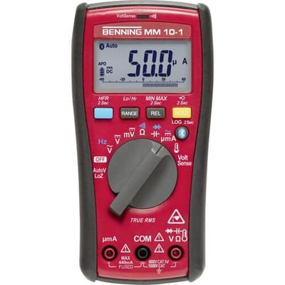 Benning MM 10-1 Multimeter Digitaal Datalogger, LoZ CAT IV 600 V Weergave (counts): 6000