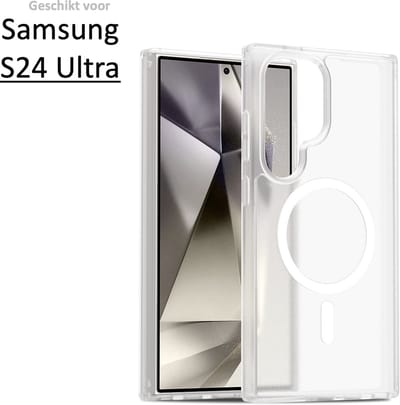 Brosendaal Hoesje - Geschikt voor Samsung Galaxy S24 Ultra – Transparant – Telefoonhoesje – Ondersteunt Draadloos Opladen – Ultradun en maximale Valbescherming