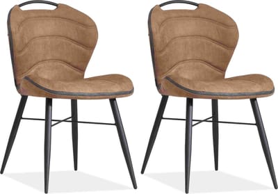 MX Sofa Eetkamerstoel Talent Luxor Cognac (set van 2 stoelen)