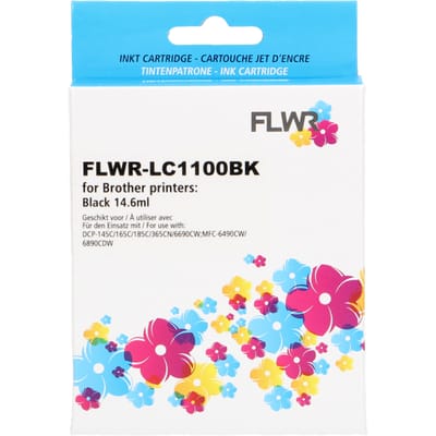 FLWR Brother LC-1100BK zwart (Huismerk (compatible))