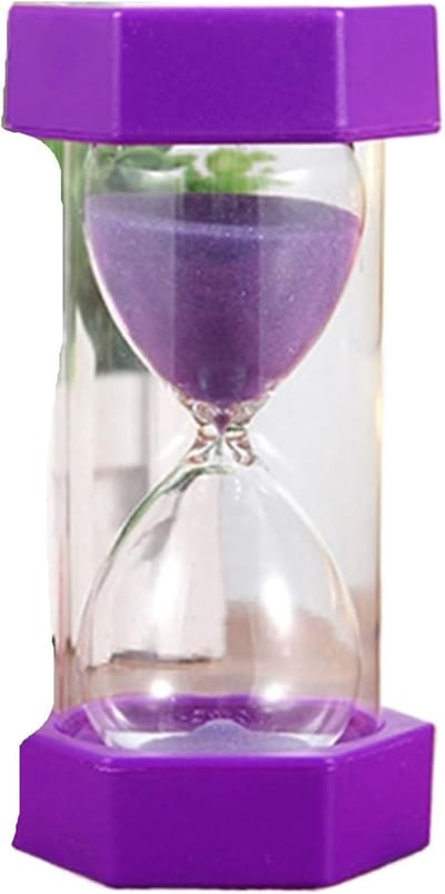 Zandloper Timer - Zandklok Keuken Timer - Tijd Beheer - Elegant Ontwerp - 20 minuten - Paars