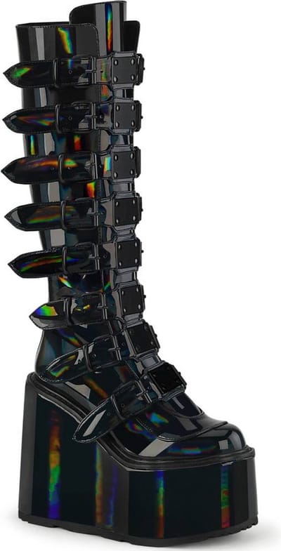 DemoniaCult - SWING815 Plateau Laarzen - US 8 - 38 Shoes - Zwart