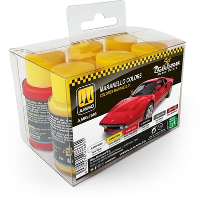 AMMO by Mig Jimenez Hobbyverf Acrylverf - MIG 7866 Cobra Motor Paints - Maranello Kleurenset - Acryl Set 6x30ml Verf set - 6x 30 ml