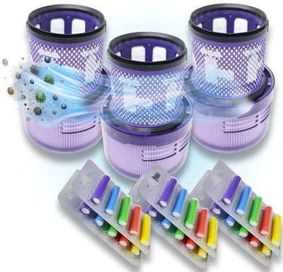 3 Stuks Premium wasbare filters geschikt voor Dyson v11 v15 - SV14 SV15 SV17 SV22 SV28 SV47 +30x geurstaafjes vervangt: #970013-02 #97001302