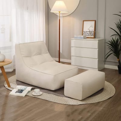 Zitzakhoes - Lounger Hoes - Ontspannen Zitten - Speelgoed Opslag - Groot Formaat - Beige