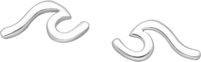 EAR IT UP - Oorbellen - Golf - Wave - Zee - Push back oorknopjes - 925 sterling zilver - 9 x 4 mm - 1 paar