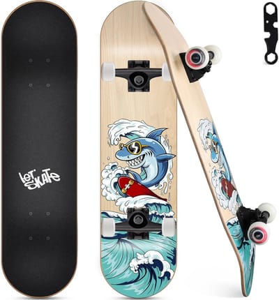 Compleet Skateboard voor Beginners, Tieners en Volwassenen - 78,7 cm Canadees Esdoornhout