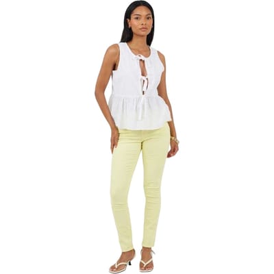 Brave Soul Slim-fit denimjeans met 5 zakken voor dames (Citroen)