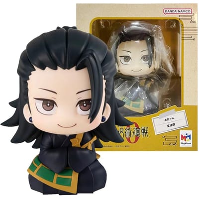 10CM Anime Jujutsu Kaisen Geto Suguru Lycée Satoru Gojo Regardant Vers Le Haut Assis Mignon Version Q Modèle Jouet Haute Qualité Cadeau Figurine d'Action No box