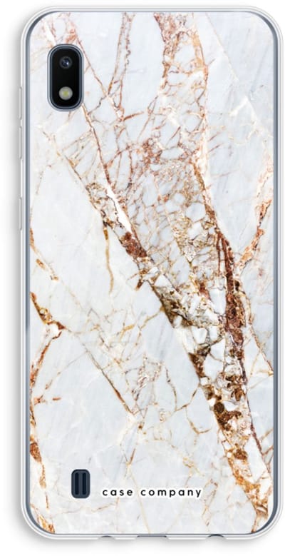 Case Company® - Hoesje geschikt voor Samsung Galaxy A10 hoesje - Goud marmer - Soft Cover Telefoonhoesje - Bescherming aan alle Kanten en Schermrand