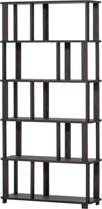 WOOOD Riss Boekenkast - Eikenhout - Mystic Brown - 186x90x30